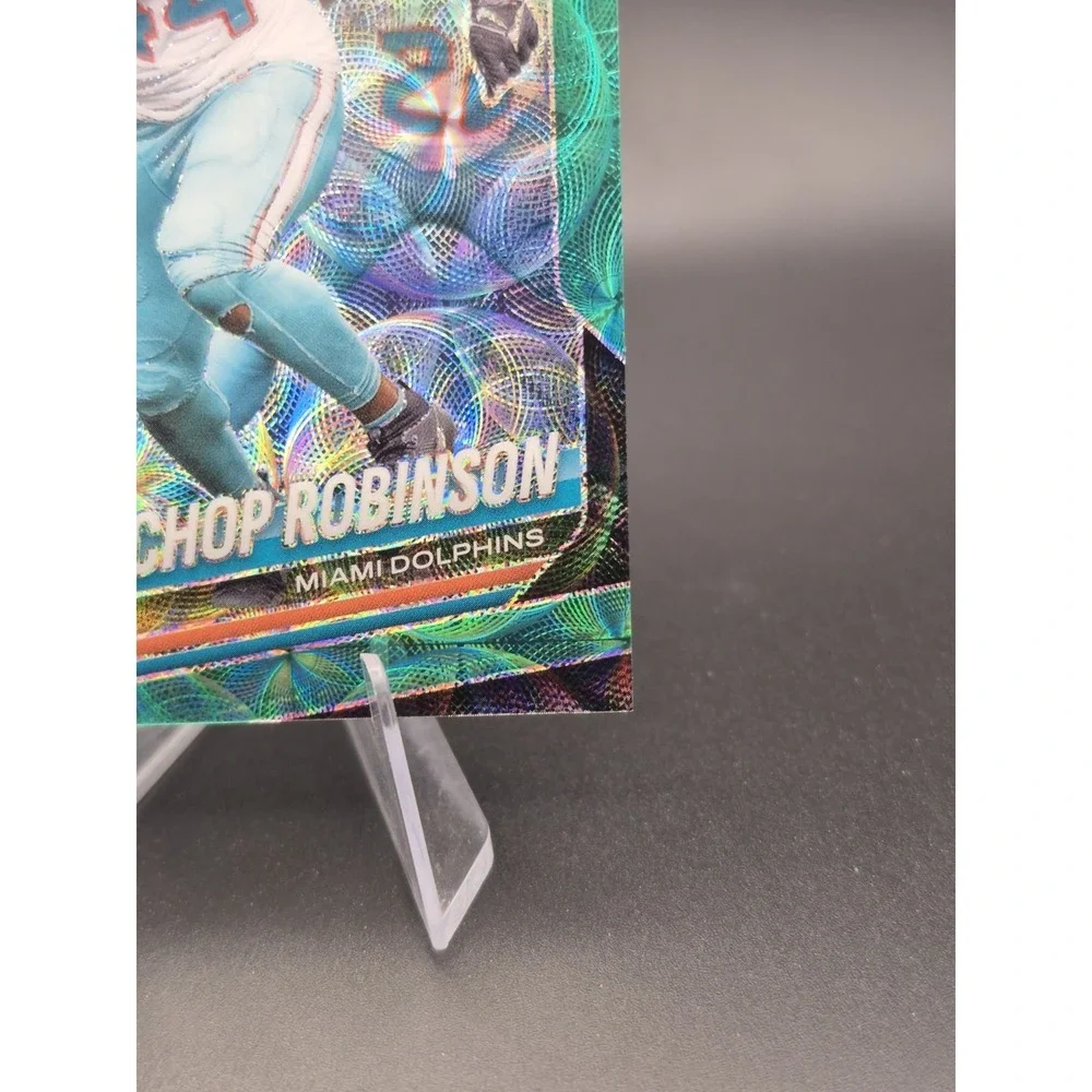 2025 Panini Prizm Chop Robinson #20 Green Scope Prizm /75 Miami Dolphins